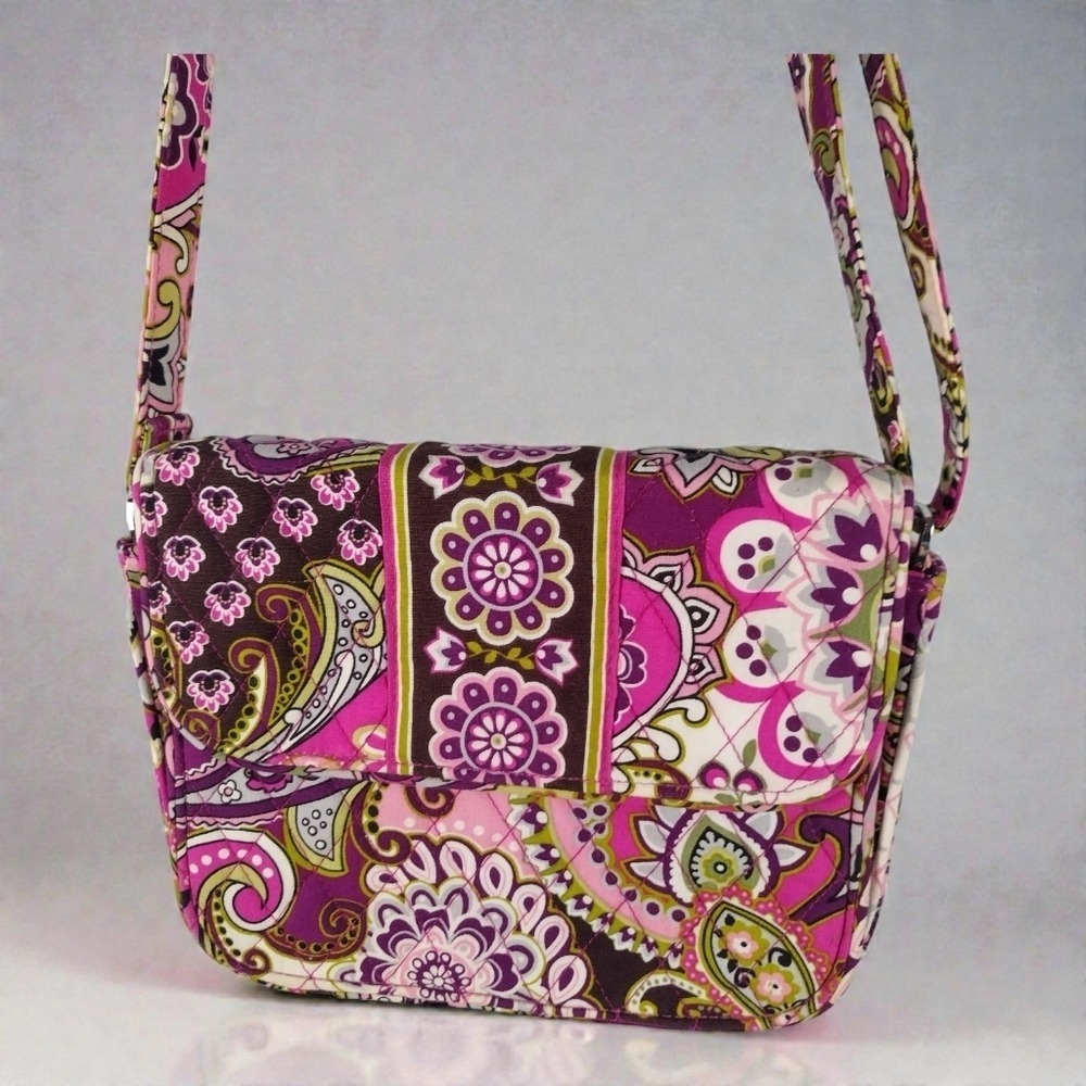 vera bradley Women's Crossbody Plum Drops Quitted  PurseThe